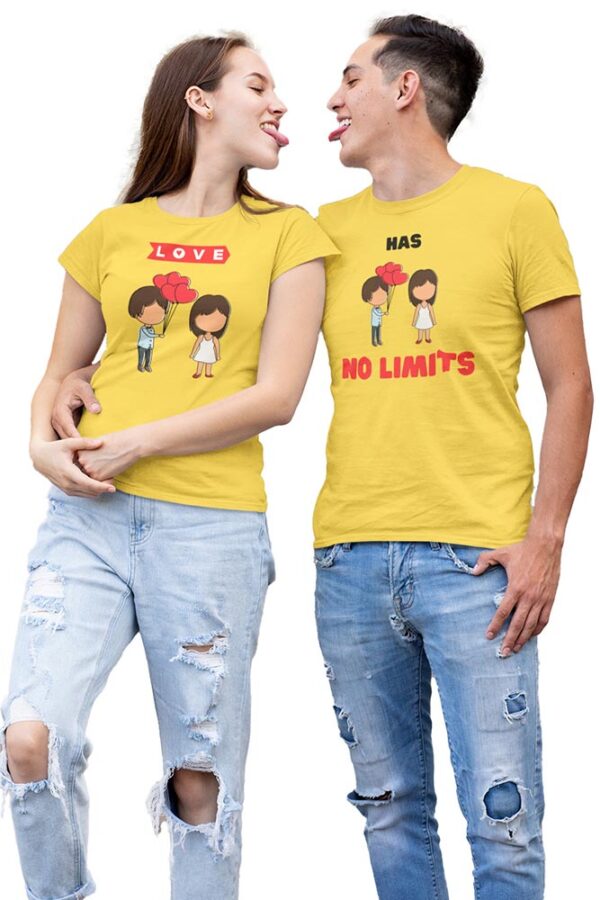 Love has No Limits Valentine Couples T-Shirt - DK - Image 3