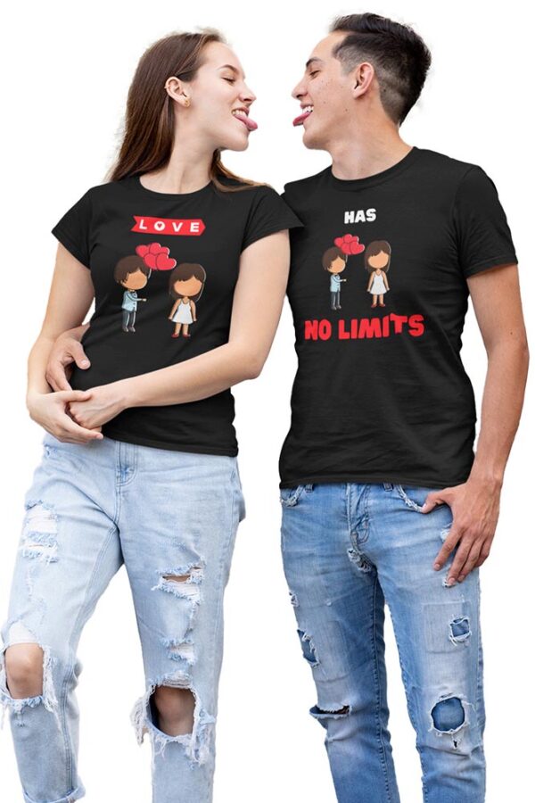 Love has No Limits Valentine Couples T-Shirt - LT