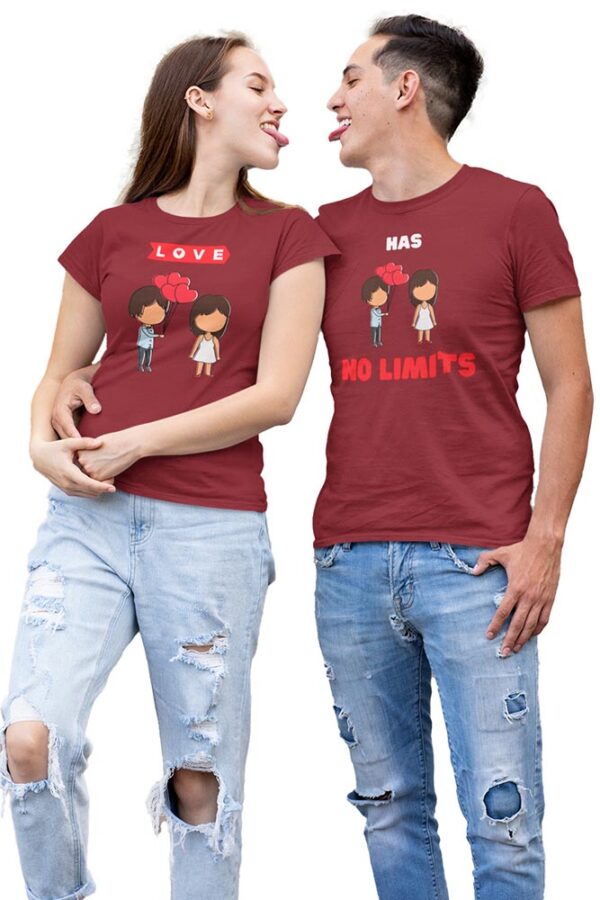 Love has No Limits Valentine Couples T-Shirt - LT - Image 3