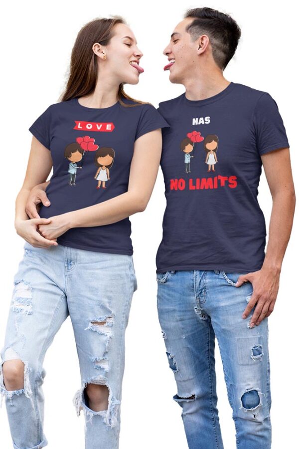 Love has No Limits Valentine Couples T-Shirt - LT - Image 4