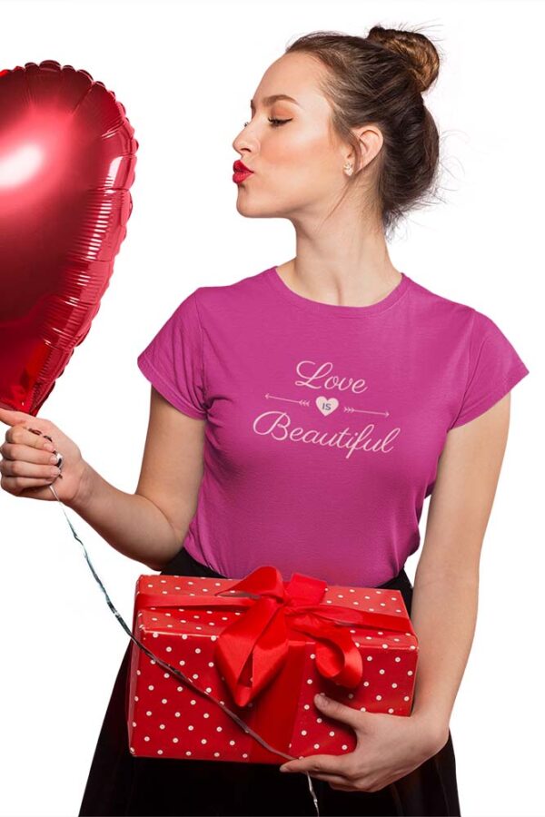 Love is Beautiful T-Shirt for Women - Image 3