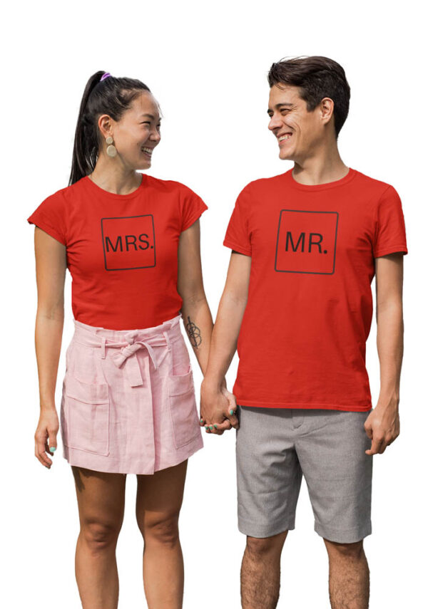 MR & MRS Valentine Couples T-Shirt - DK - Image 4