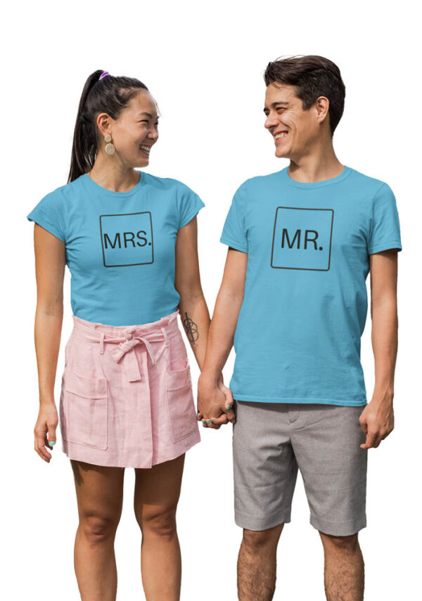 MR & MRS Valentine Couples T-Shirt - DK - Image 5