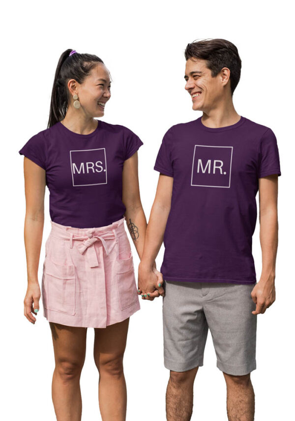 MR & MRS Valentine Couples T-Shirt - LT - Image 2