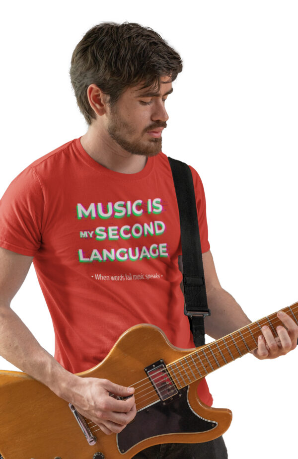 Music Is My Second Language Men's T-Shirt - Image 6