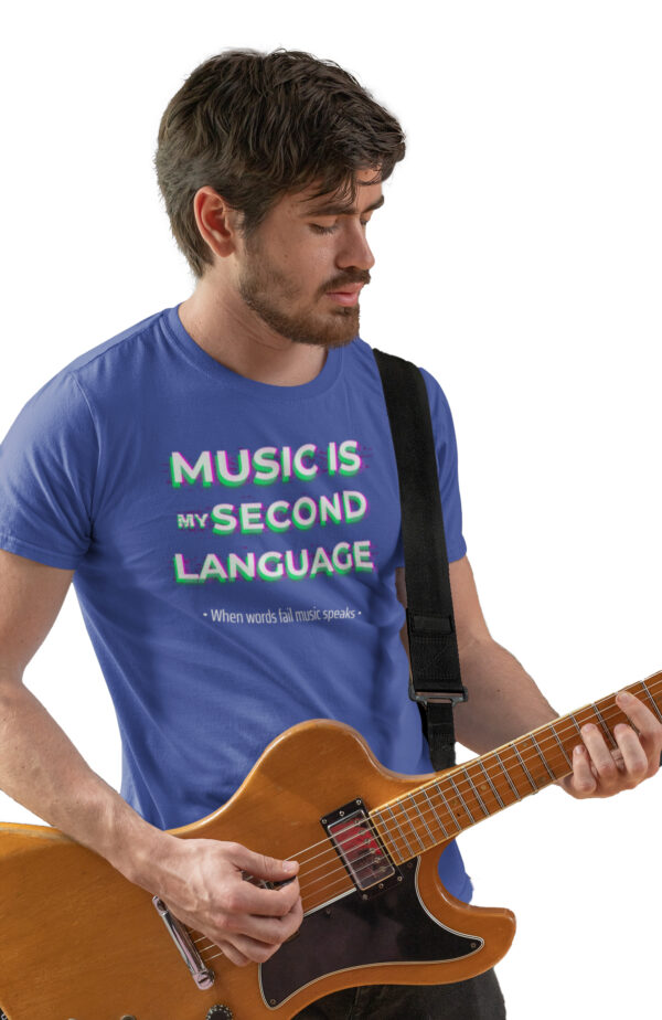 Music Is My Second Language Men's T-Shirt - Image 7