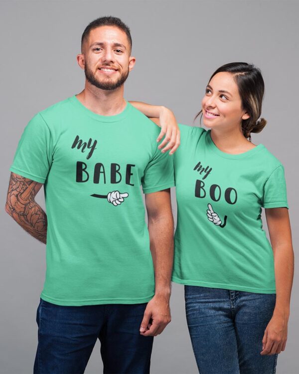 My Babe, My Boo Valentine Couples T-Shirt - DK - Image 4