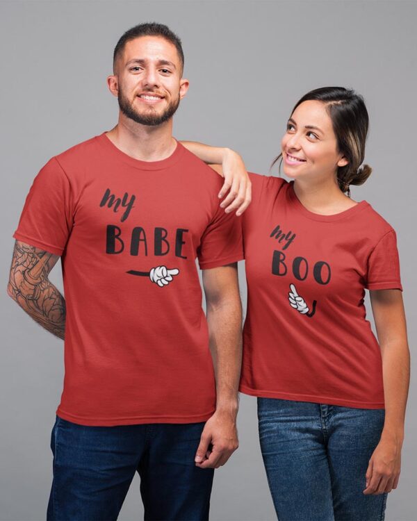 My Babe, My Boo Valentine Couples T-Shirt - DK - Image 5