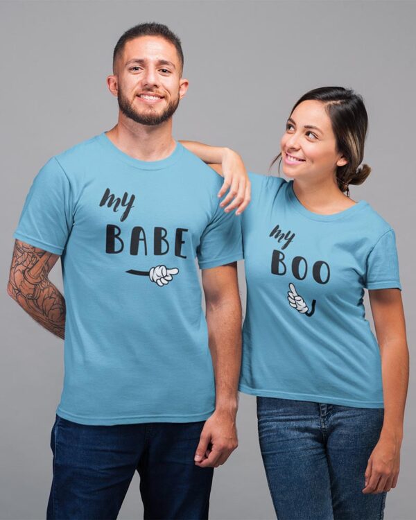 My Babe, My Boo Valentine Couples T-Shirt - DK