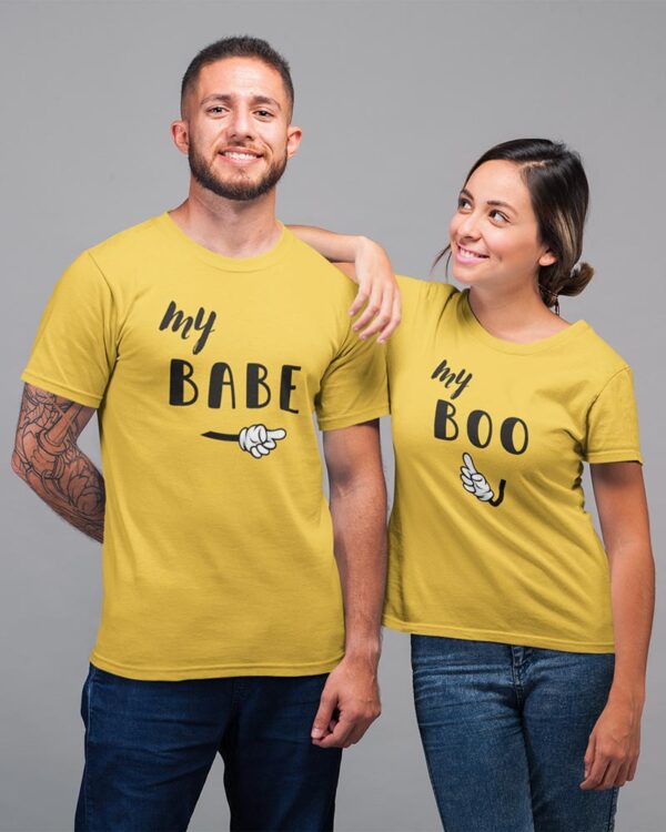 My Babe, My Boo Valentine Couples T-Shirt - DK - Image 3