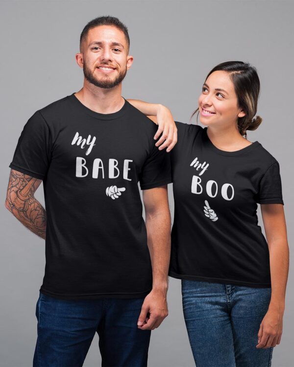 My Babe, My Boo Valentine Couples T-Shirt - LT - Image 5