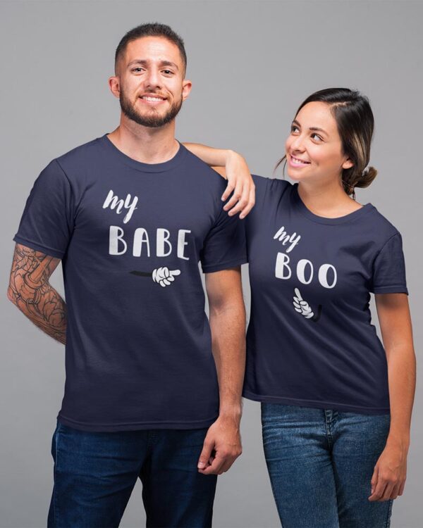 My Babe, My Boo Valentine Couples T-Shirt - LT - Image 2