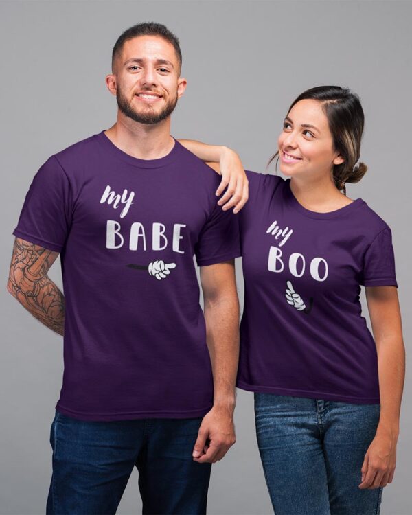 My Babe, My Boo Valentine Couples T-Shirt - LT - Image 3