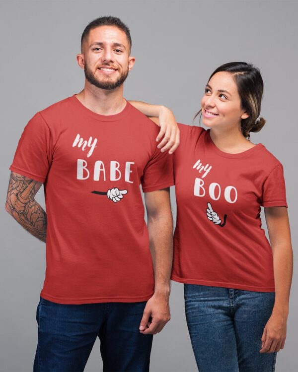 My Babe, My Boo Valentine Couples T-Shirt - LT - Image 4