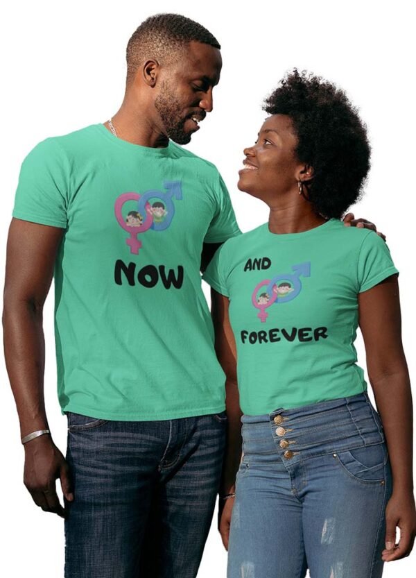 Now and Forever Valentine Couples T-Shirt - DK - Image 2