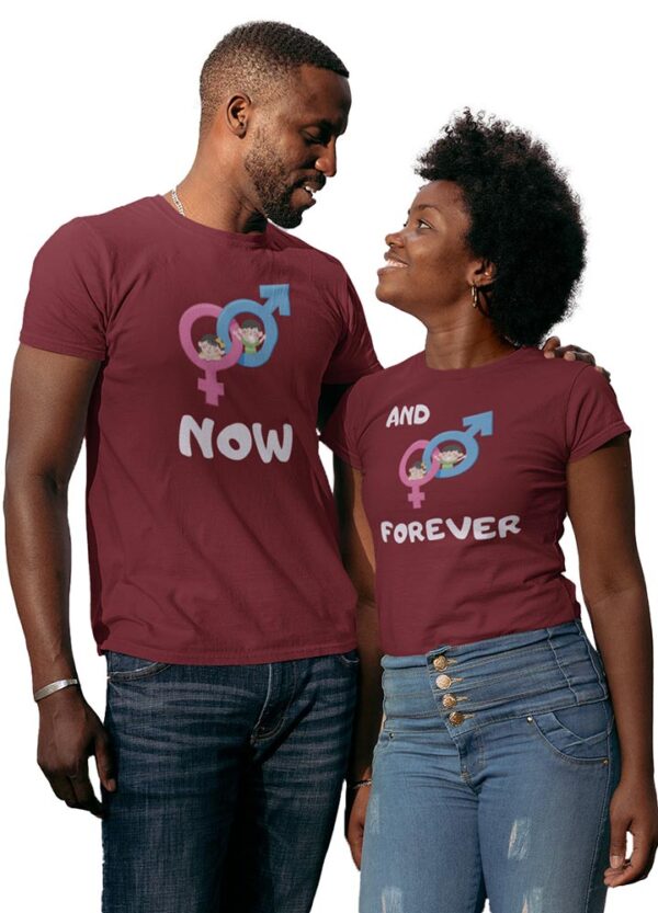 Now and Forever Valentine Couples T-Shirt - LT - Image 3