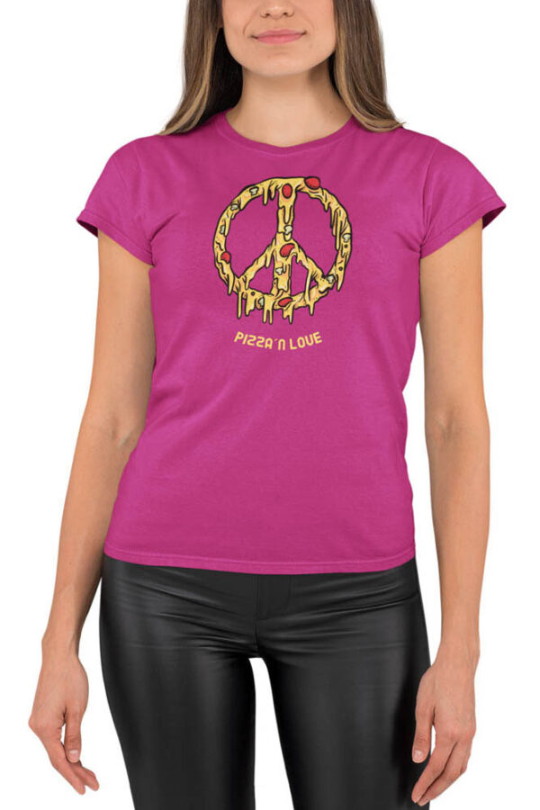 Pizza and Love Foodie T-Shirt Women's T-Shirt - Image 3