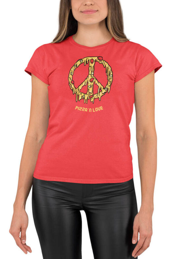 Pizza and Love Foodie T-Shirt Women's T-Shirt - Image 4