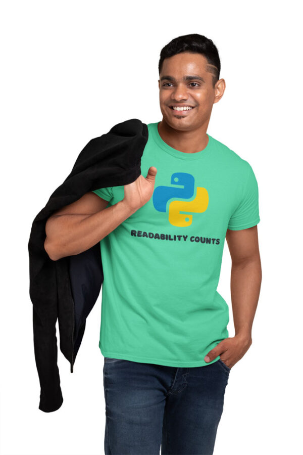 Python Readability Counts Programmer T-Shirt for Men - DK - Image 3