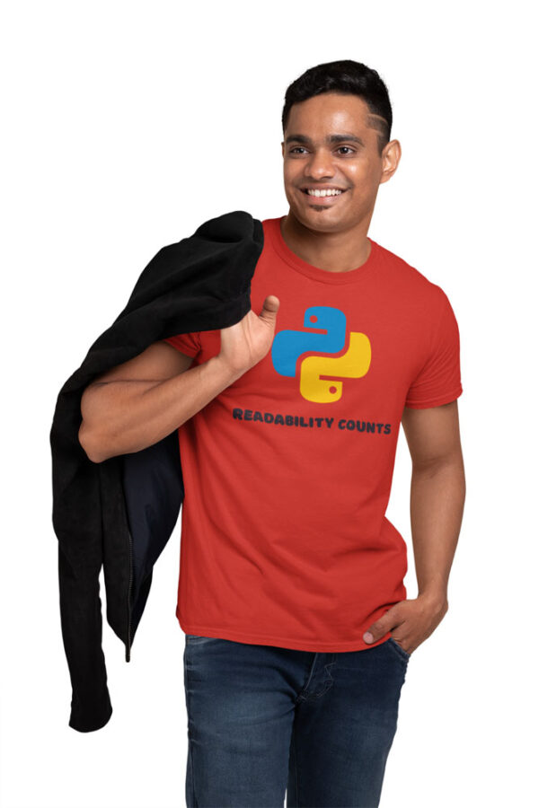 Python Readability Counts Programmer T-Shirt for Men - DK - Image 4