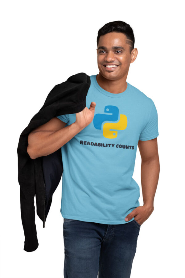 Python Readability Counts Programmer T-Shirt for Men - DK