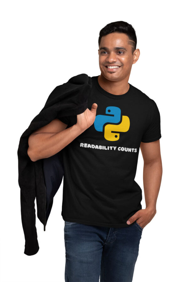 Python Readability Counts Programmer T-Shirt for Men – LT - Image 4