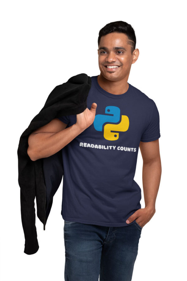 Python Readability Counts Programmer T-Shirt for Men – LT - Image 3