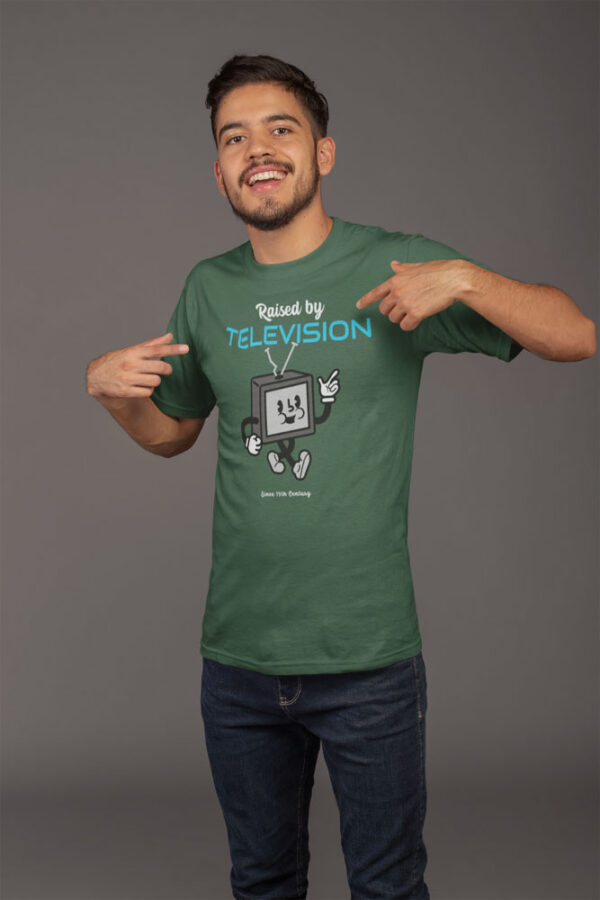 Raised By Television Since 19th Century Men's T-Shirt - Image 2