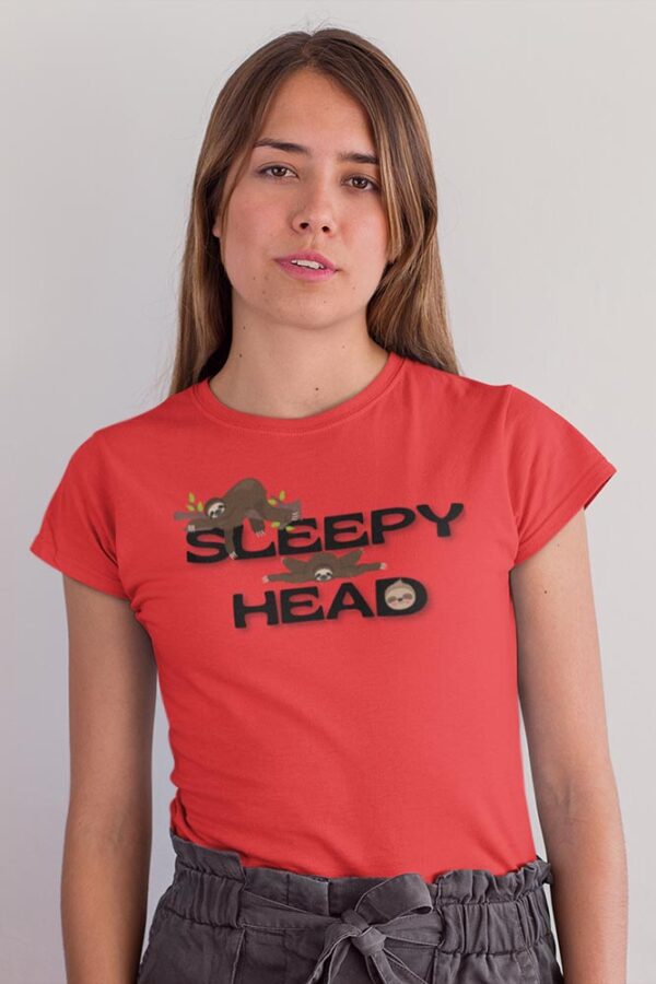 Sleepy Head Sloth Women's T-Shirt - DK