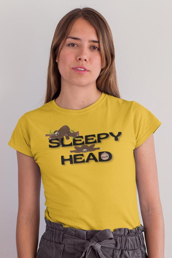 Sleepy Head Sloth Women's T-Shirt - DK - Image 4