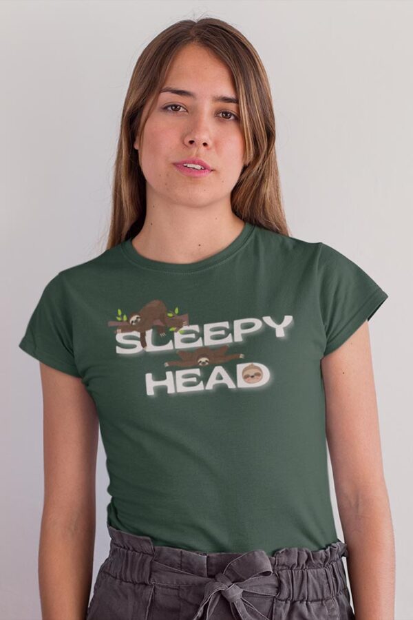 Sleepy Head Sloth Women's T-Shirt - LT - Image 2