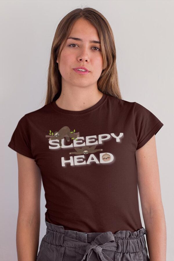 Sleepy Head Sloth Women's T-Shirt - LT - Image 3