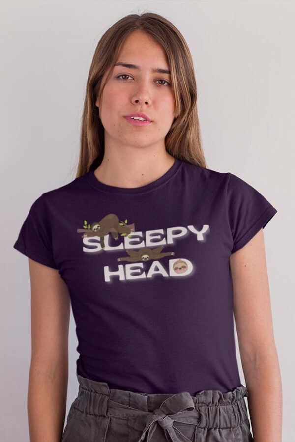 Sleepy Head Sloth Women's T-Shirt - LT - Image 5