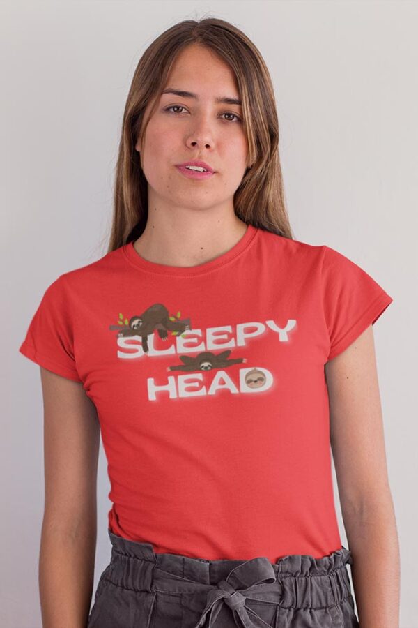 Sleepy Head Sloth Women's T-Shirt - LT - Image 6