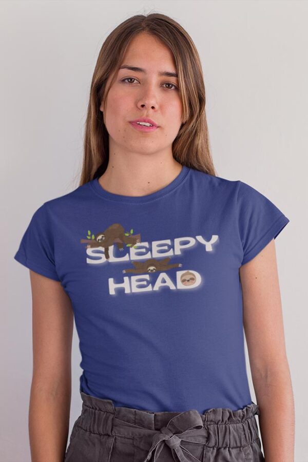 Sleepy Head Sloth Women's T-Shirt - LT - Image 7