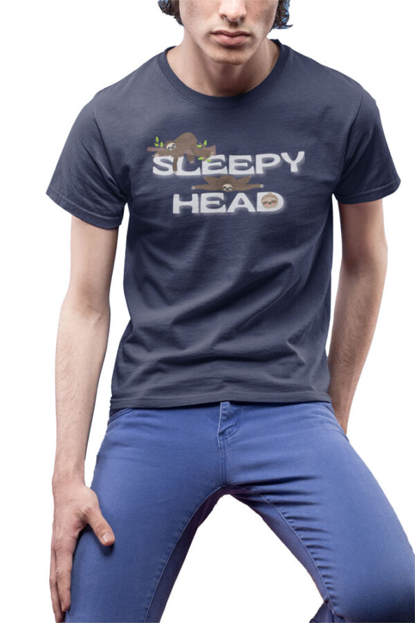 Sleepy Head Sloth T-Shirt for Men - LT - Image 3