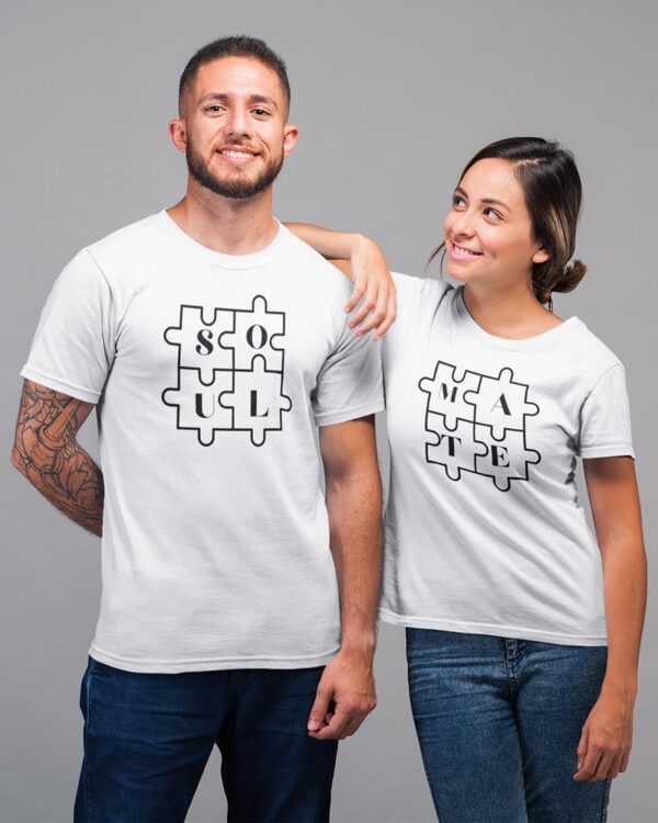 Soul Mate Valentine Couples T-Shirt - DK - Image 2