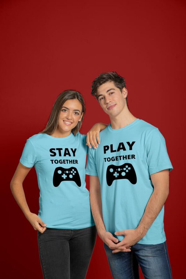 Stay Together Play Together Valentine Couples T-Shirt - DK - Image 2