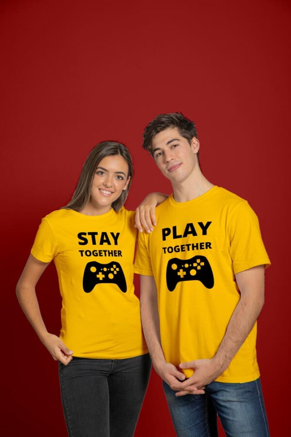 Stay Together Play Together Valentine Couples T-Shirt - DK - Image 4