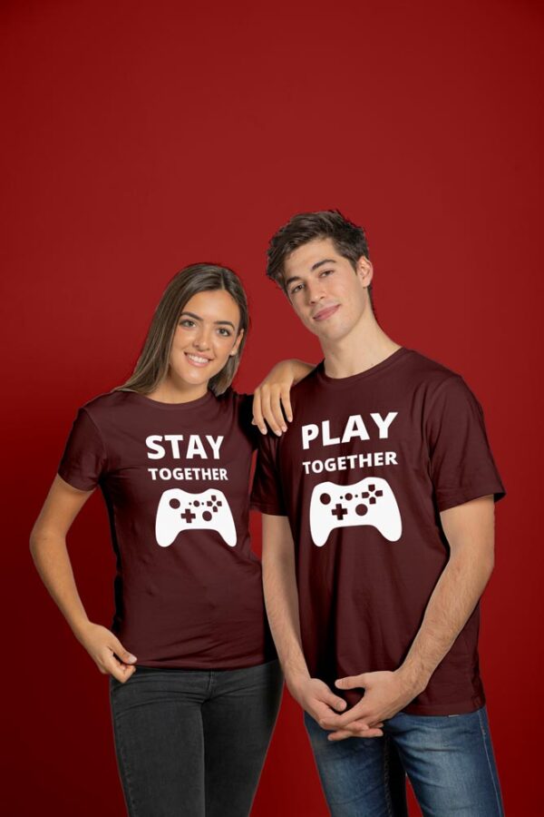 Stay Together Play Together Valentine Couples T-Shirt - LT - Image 3