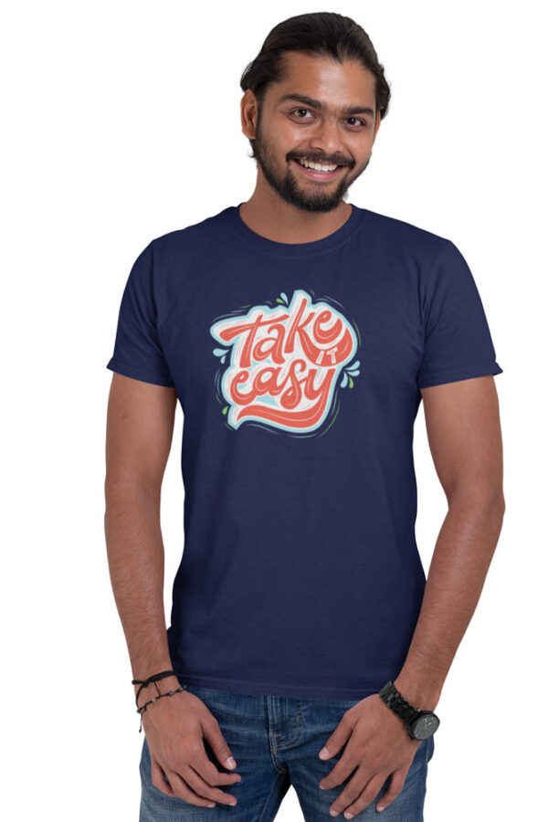 Take It Easy Positivity T-Shirt for Men - Image 2