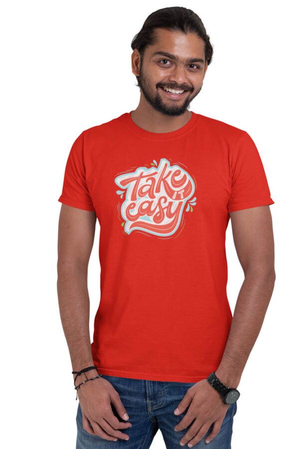 Take It Easy Positivity T-Shirt for Men - Image 3