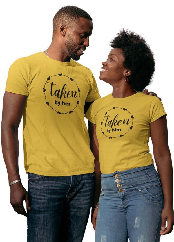 Taken by Him, Taken by Her Couples T-Shirt - DK - Image 5