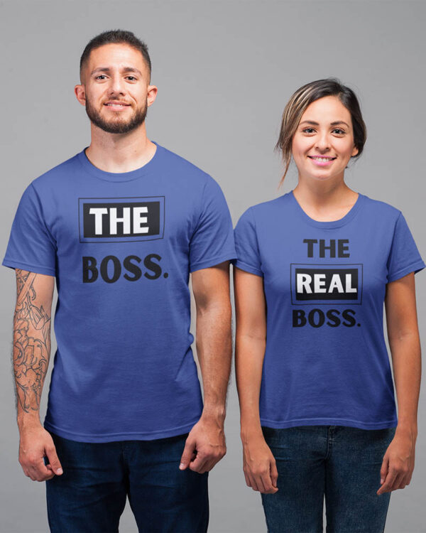 The Boss, The Real Boss Valentine Couple T-Shirt - DK - Image 6