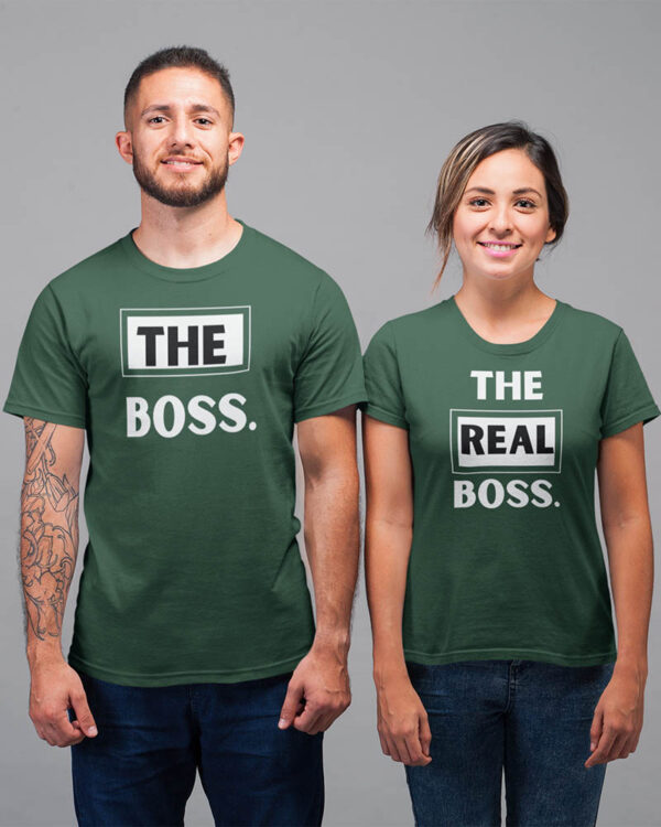 The Boss, The Real Boss Valentine Couple T-Shirt - LT - Image 4