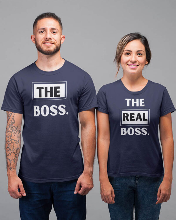 The Boss, The Real Boss Valentine Couple T-Shirt - LT - Image 6