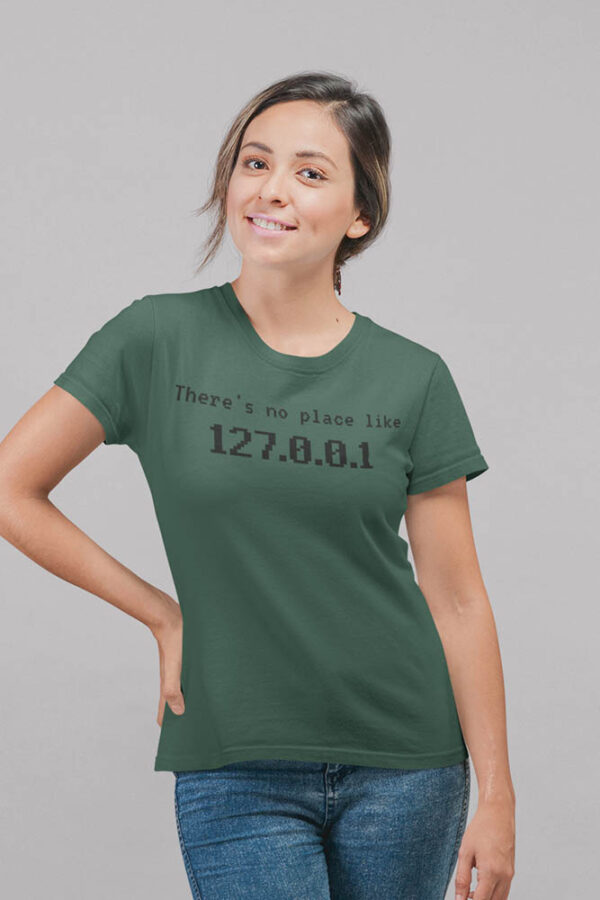 There's No Place like 127.0.0.1 Programmer Women's T-Shirt - DK - Image 4