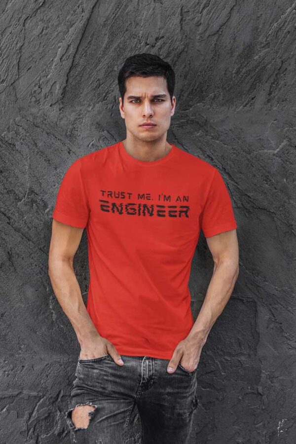 Trust me, I'm an Engineer Glitch T-Shirt for Men - DK - Image 2