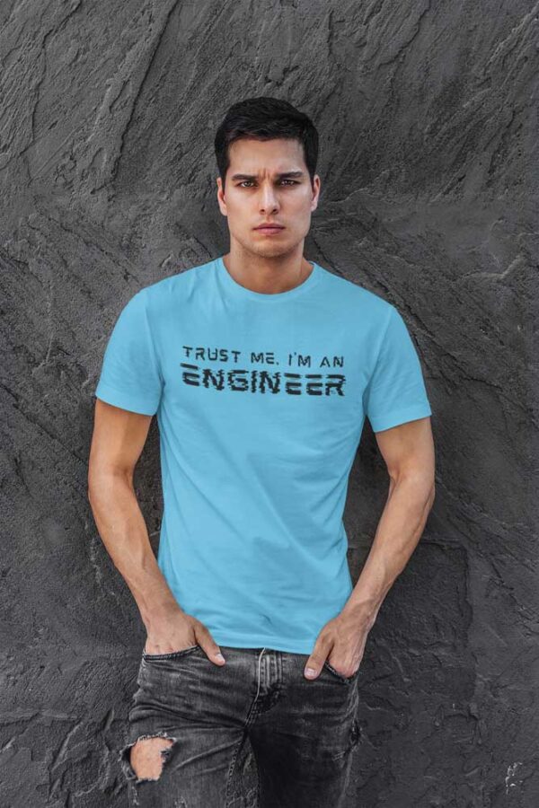 Trust me, I'm an Engineer Glitch T-Shirt for Men - DK - Image 3