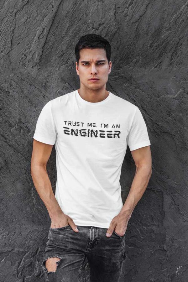 Trust me, I'm an Engineer Glitch T-Shirt for Men - DK - Image 4